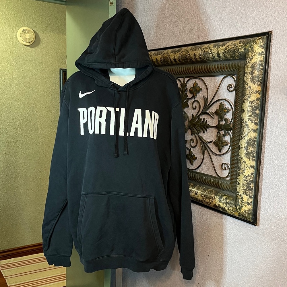 Nike Black Hoodie with White Logo